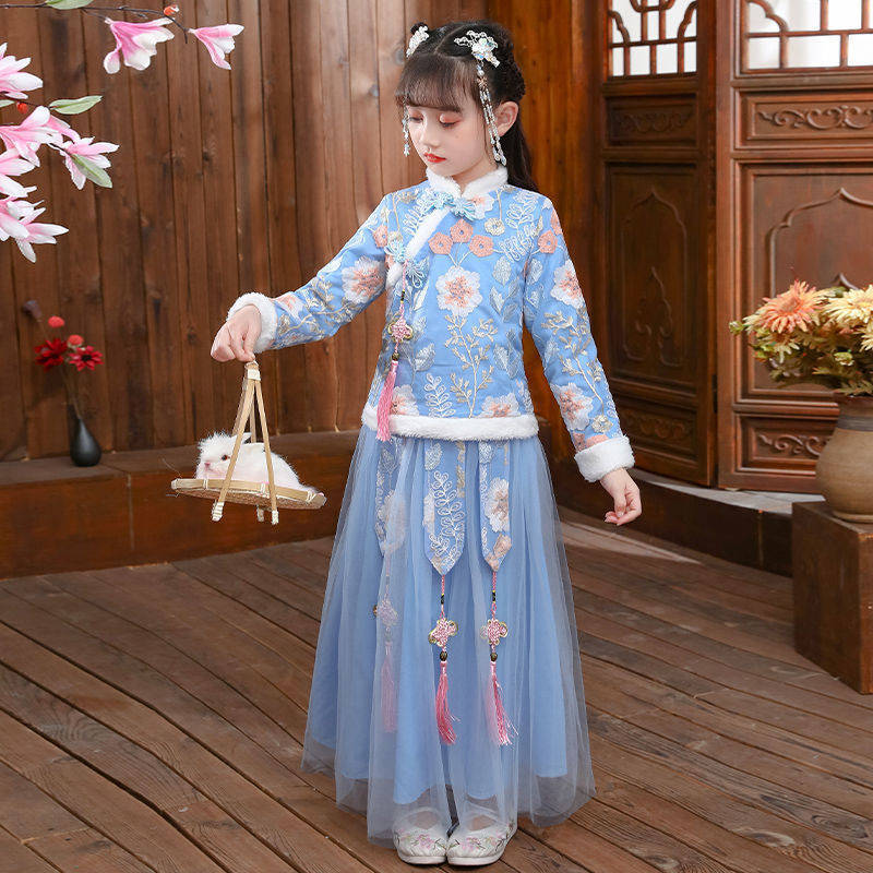 Winter Clothing For Babies - Hanfu menina fantasia antiga, vestido de