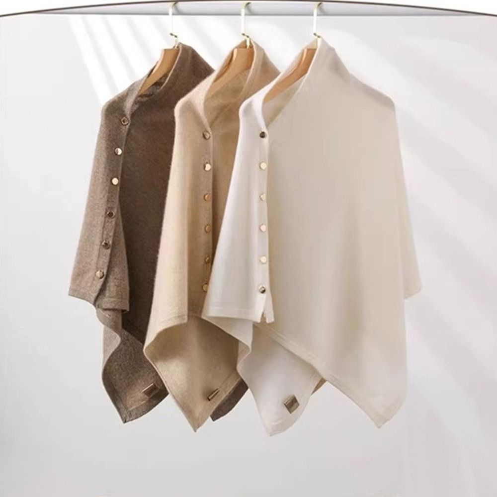 Winter Clothing Online - Novo Xale Pashmina com Botões, Quente,