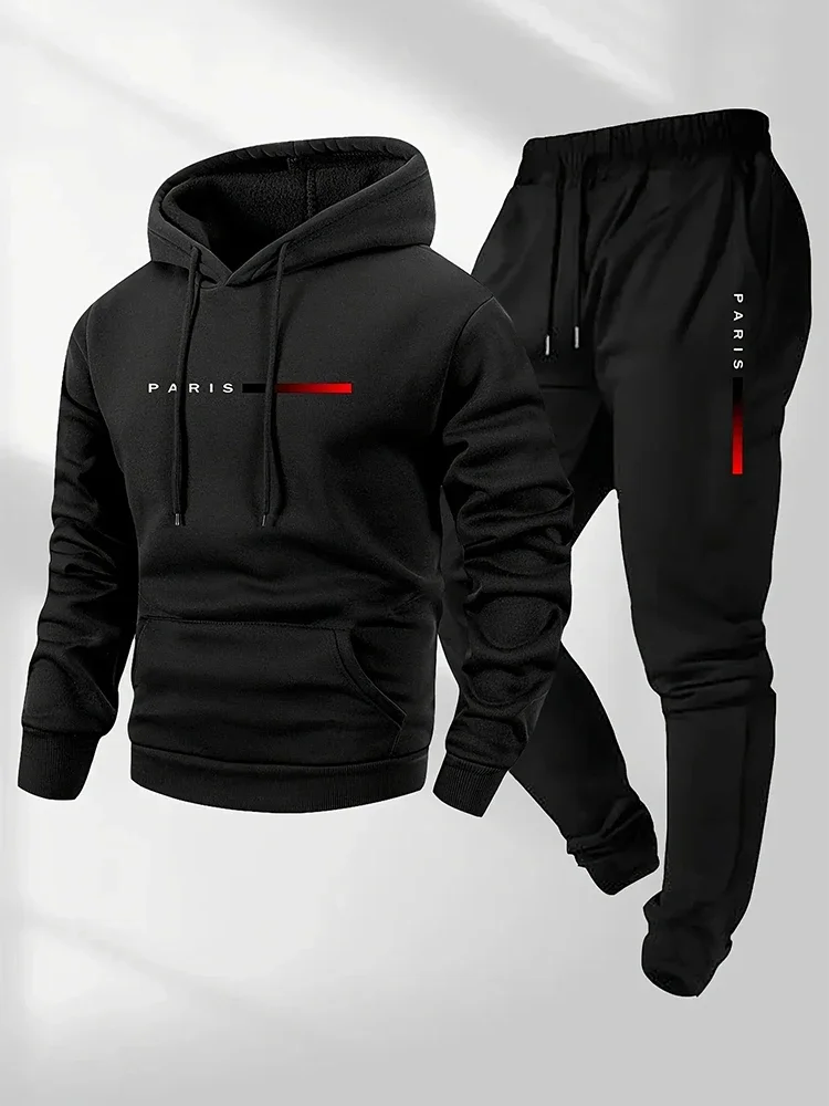 Winter Clothing For - Conjunto Esportivo Casual Diário Masculino: Moletom