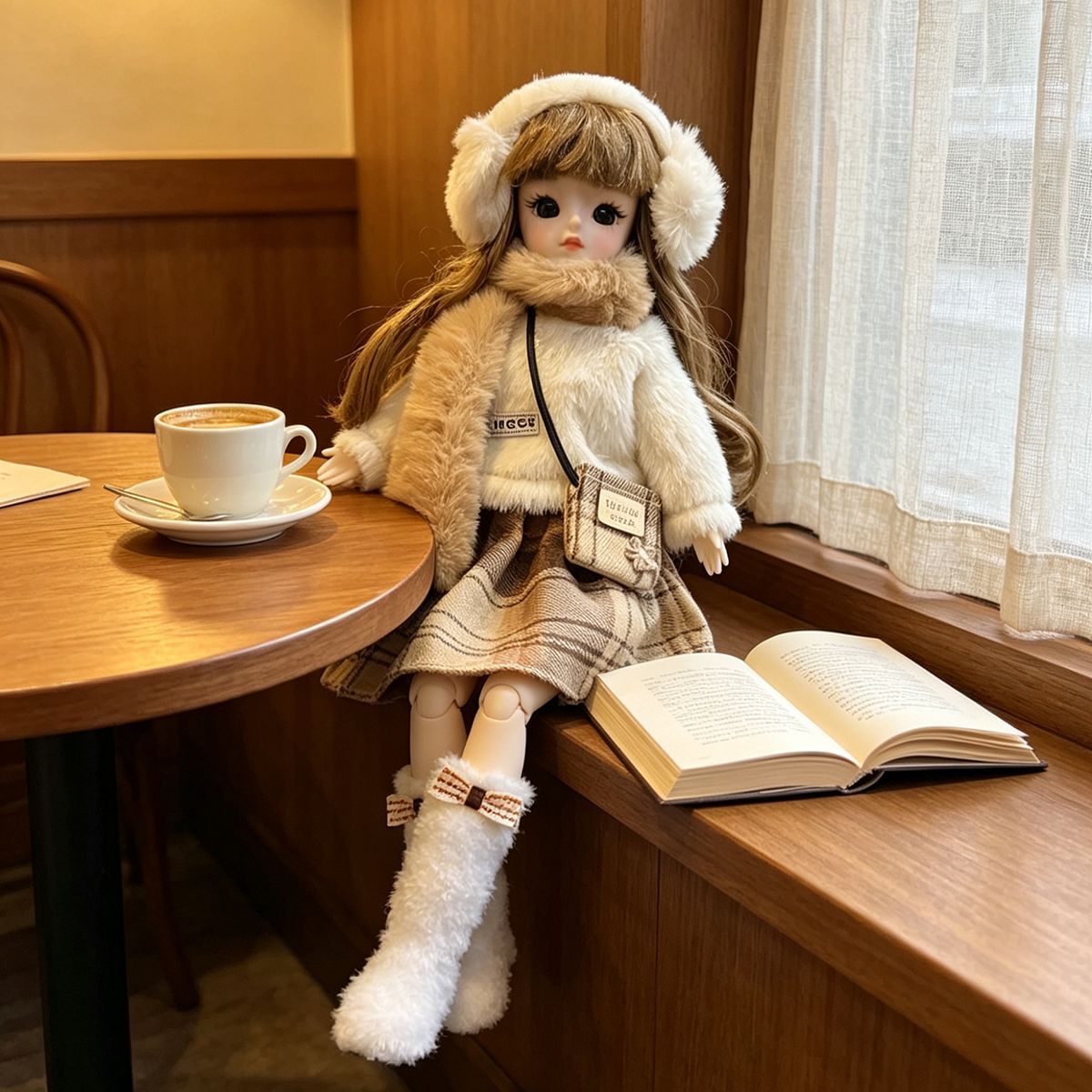 Winter Clothing Earmuffs - Conjunto Completo de Roupas para Boneca