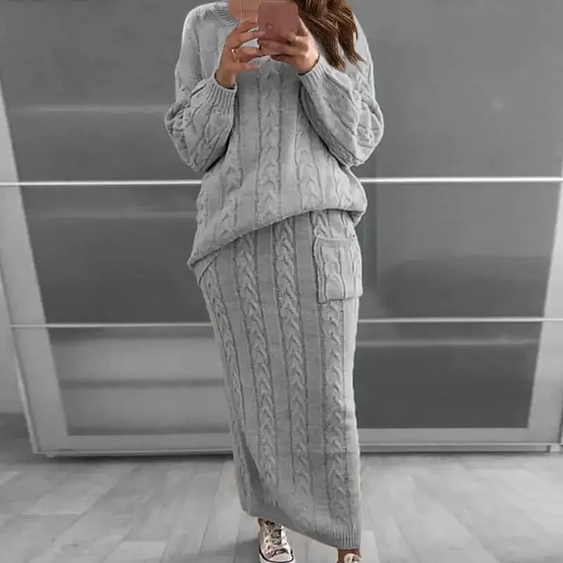 Winter Clothing Online - Camisola feminina conjunto outono e inverno