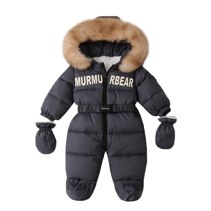 Winter Clothing For Babies - Macacão recém-nascido com luvas, macacão com