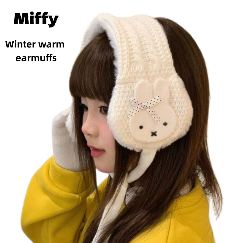 Winter Clothing Earmuffs - Protetores de orelha de malha Miffy