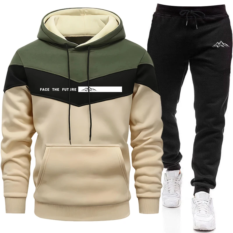Winter Clothing For - Conjunto de Moletom Masculino Casual com