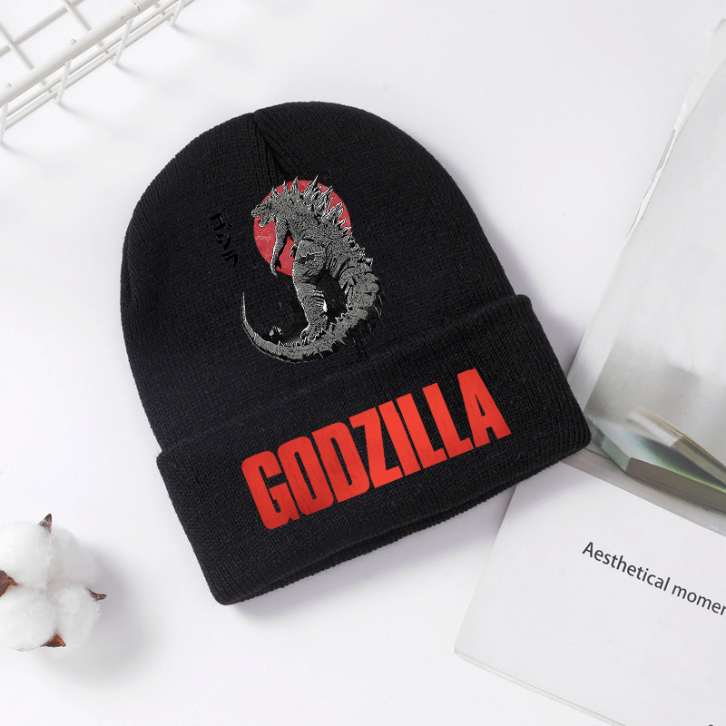 Winter Clothing For Kids - Godzilla chapéu de malha inverno primavera