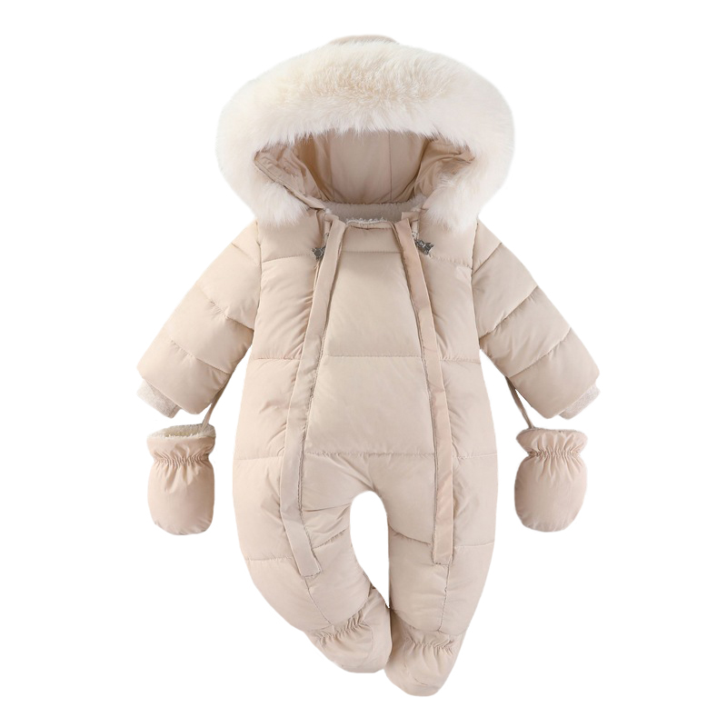 Winter Clothing For Babies - Inverno bebê recém-nascido macacão com luvas