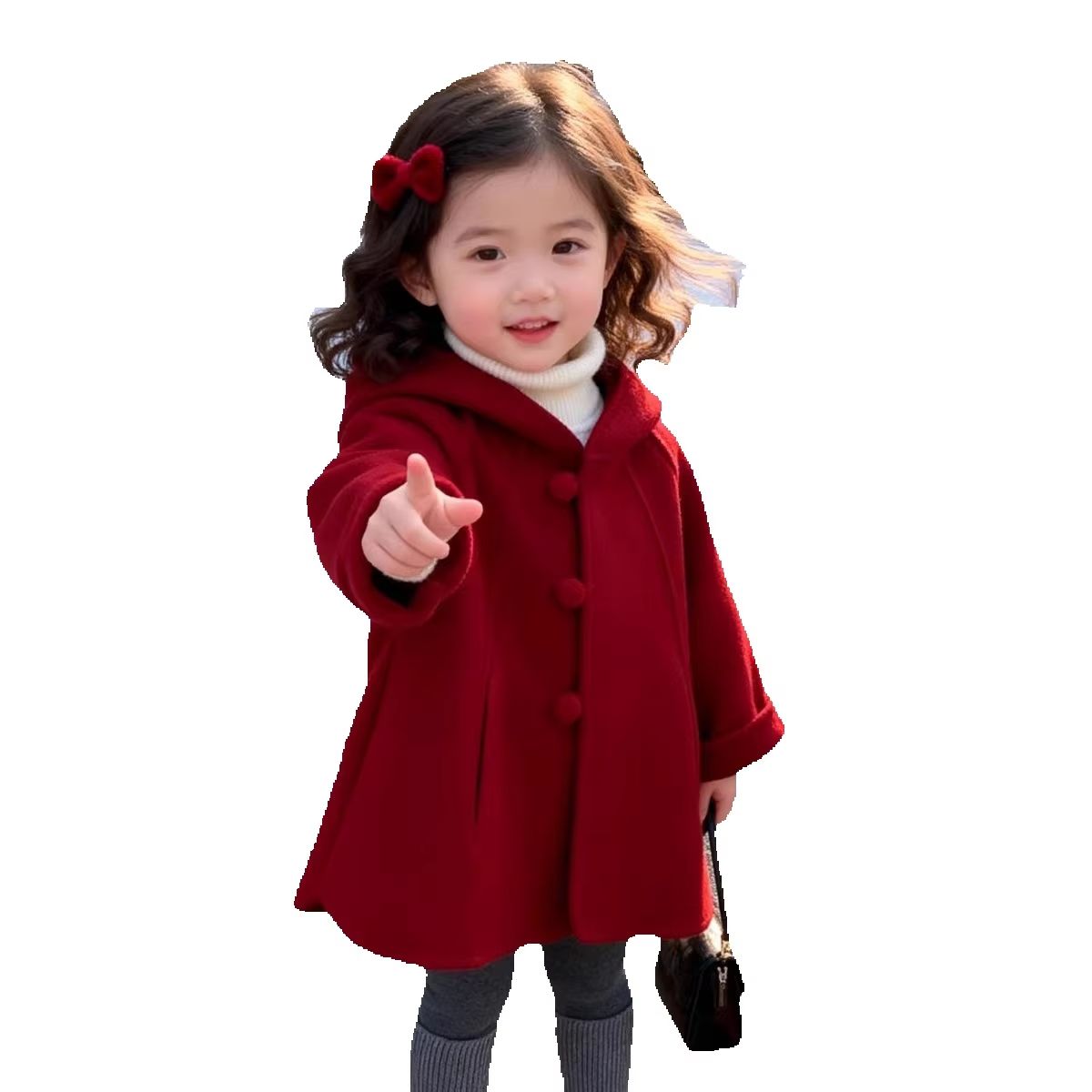 Casaco de Lã para Meninas, Out - Winter Clothing For Babies avaliação e preço