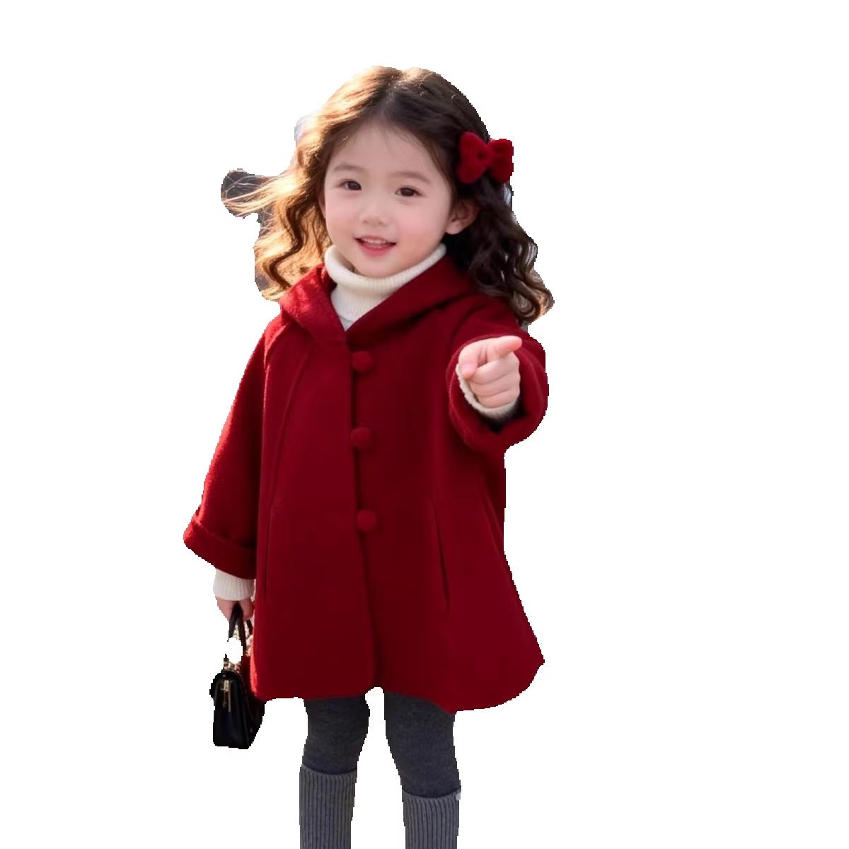 Casaco de Lã para Meninas, Out - Winter Clothing For Babies avaliação e preço