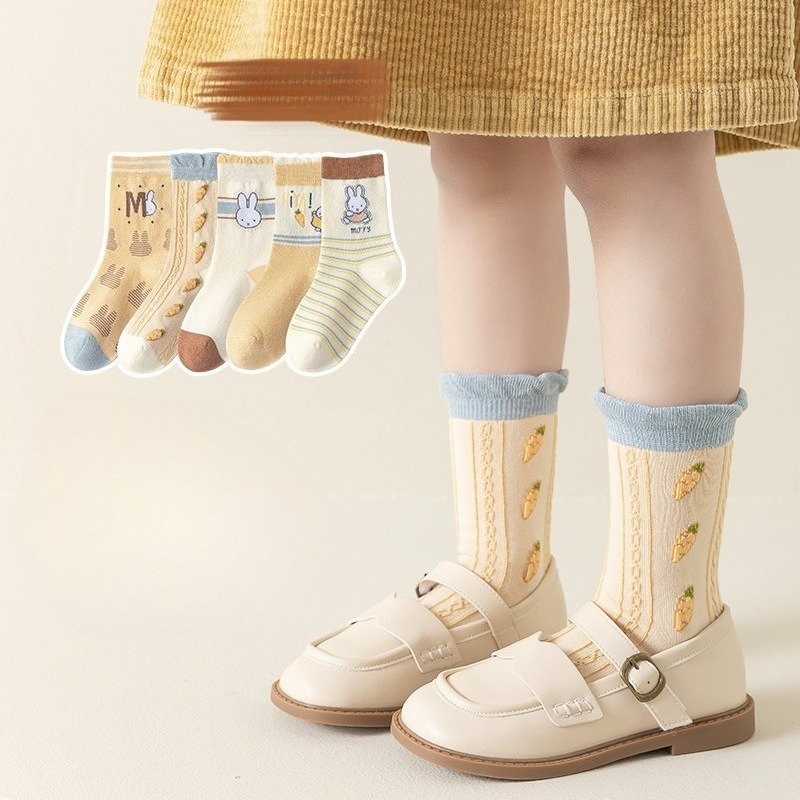Meias Infantis Kawaii Miffy pa - Winter Clothing For Kids avaliação e preço