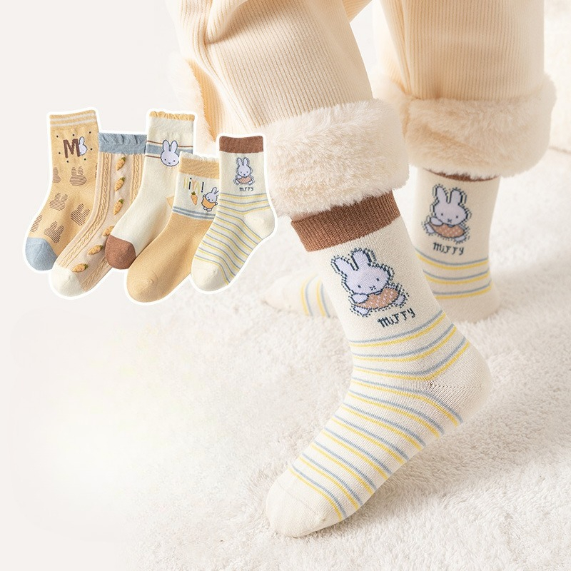 Meias Infantis Kawaii Miffy pa - Winter Clothing For Kids avaliação e preço