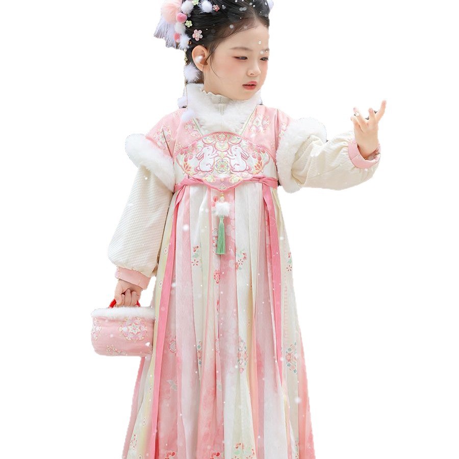 2025 meninas fada hanfu crianç - Winter Clothing For Kids avaliação e preço