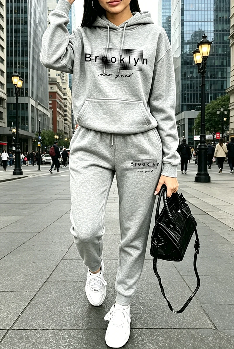 Conjunto de Moletom Feminino c - Winter Clothing For avaliação e preço