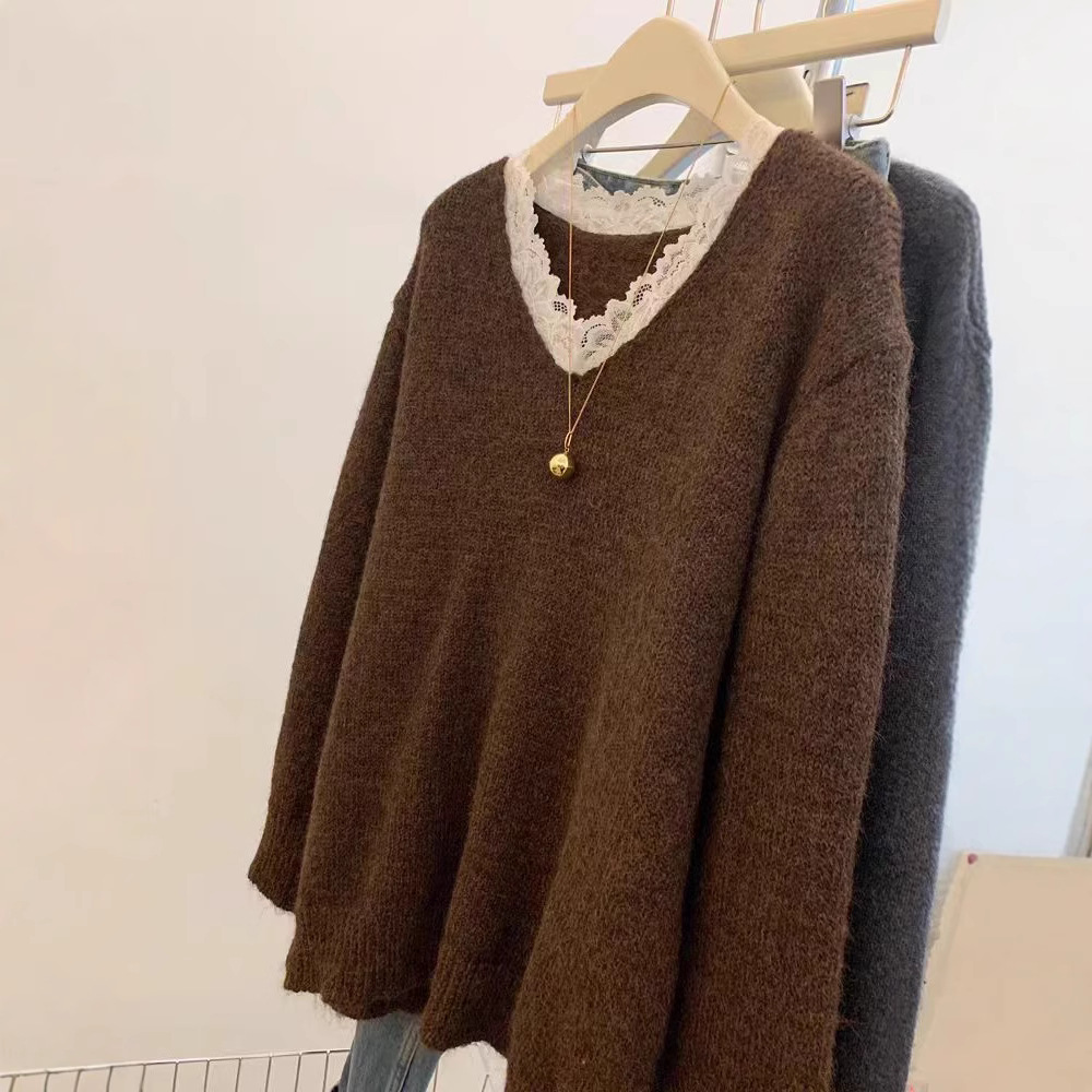 2026 Suéter de Tricô com Renda - Winter Clothing Colors 2026 avaliação e preço