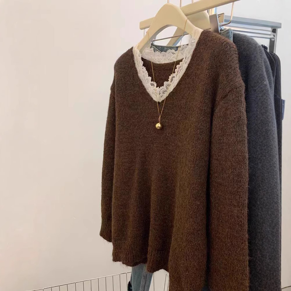 2026 Suéter de Tricô com Renda - Winter Clothing Colors 2026 avaliação e preço