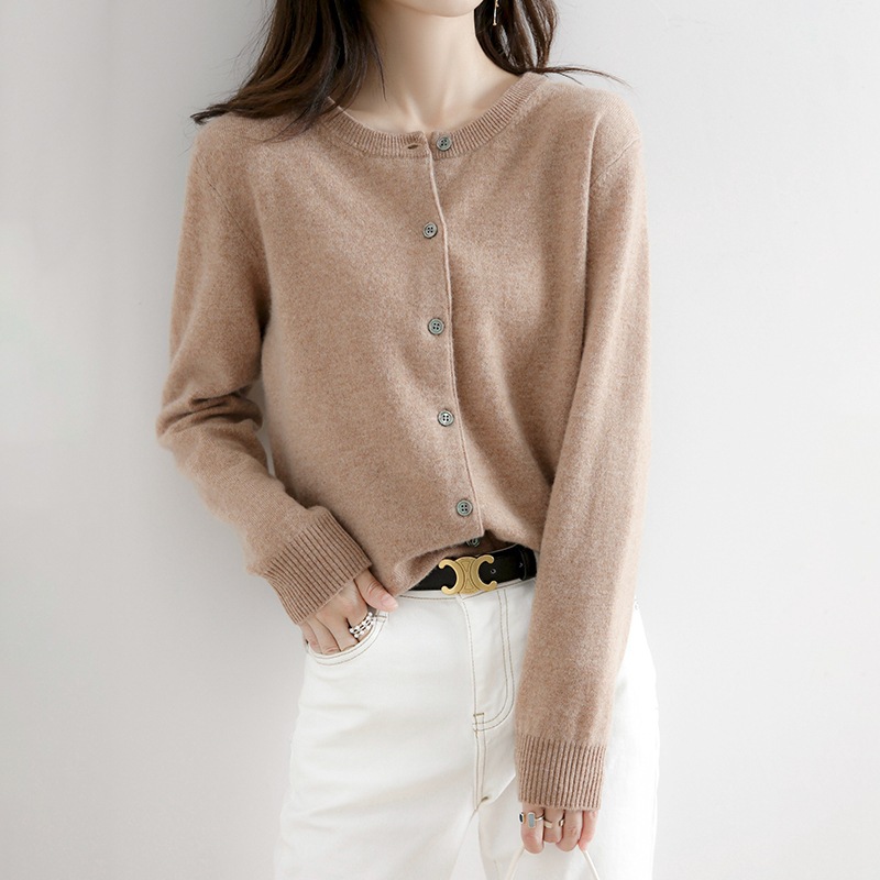 Novo Cardigã de Tricô com Botõ - Winter Clothing Colors 2026 avaliação e preço