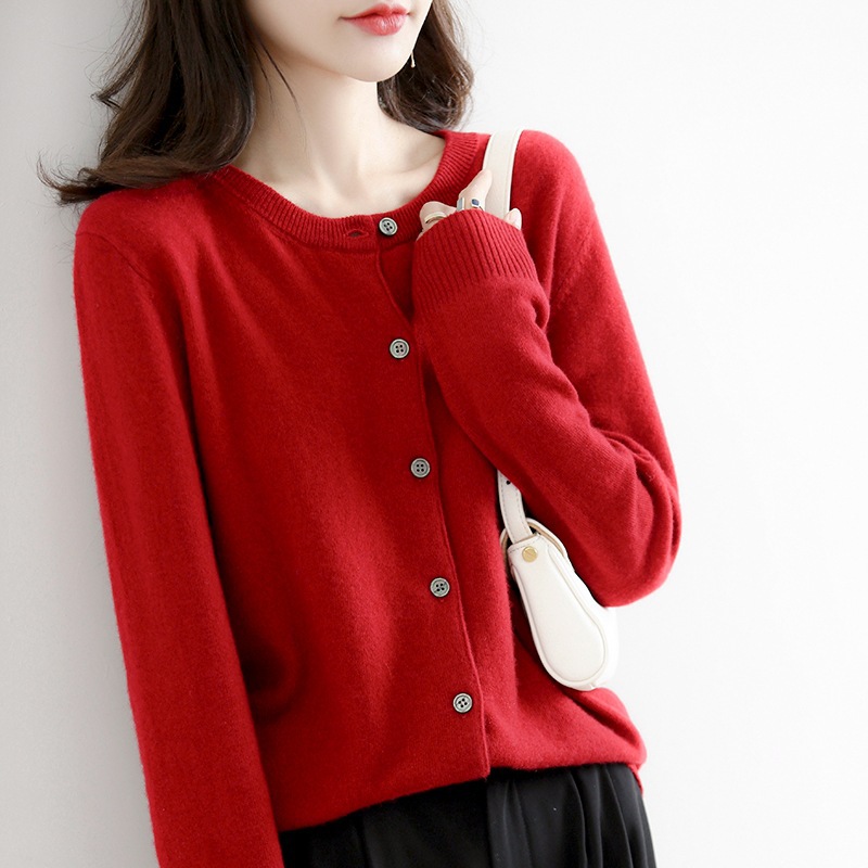 Novo Cardigã de Tricô com Botõ - Winter Clothing Colors 2026 avaliação e preço