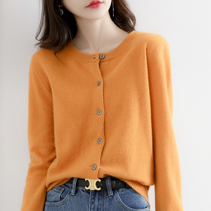 Novo Cardigã de Tricô com Botõ - Winter Clothing Colors 2026 avaliação e preço