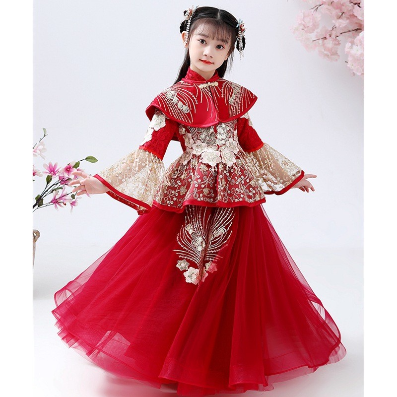 Vestido Infantil Hanfu Cheongs - Winter Clothing For Kids avaliação e preço