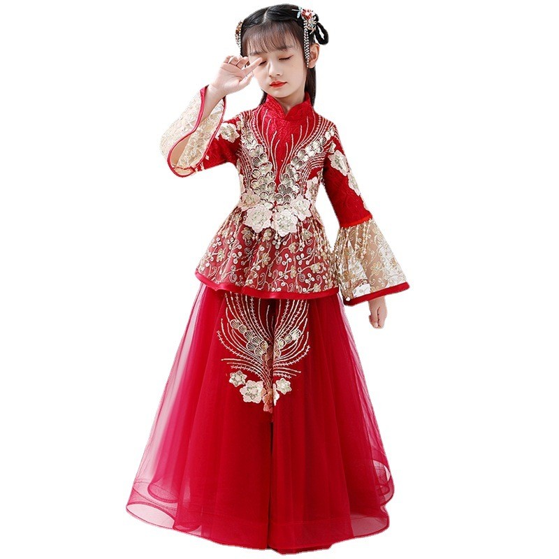 Vestido Infantil Hanfu Cheongs - Winter Clothing For Kids avaliação e preço