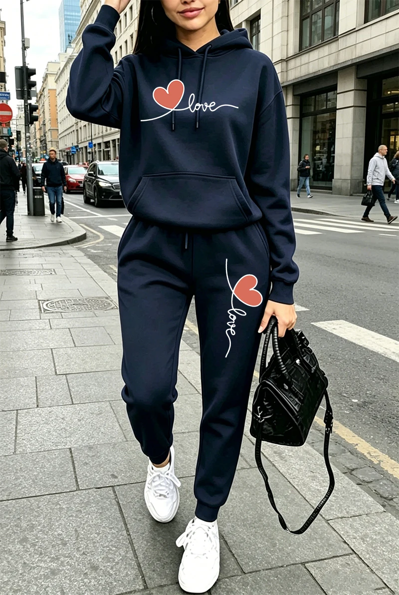 Conjunto de Moletom Feminino E - Winter Clothing For avaliação e preço