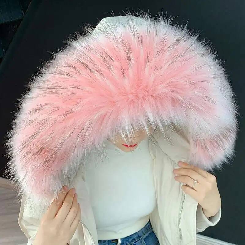 Gola de pele sintética destacá - Winter Clothing Online avaliação e preço