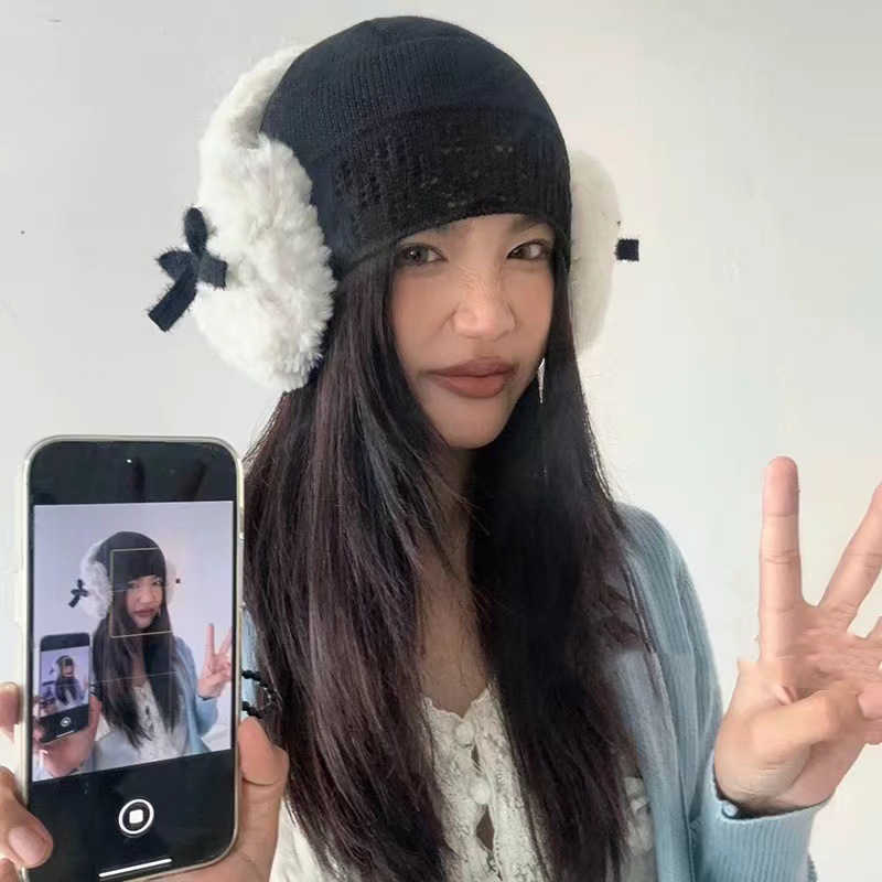 Moda arco-nó orelha muffs inve - Winter Clothing Earmuffs avaliação e preço